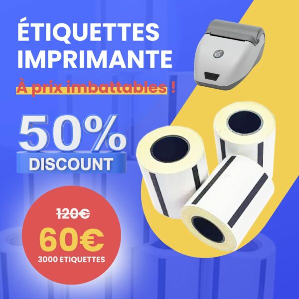 NOUVEL ARRIVAGE Étiquettes imprimante autoclave "toutes marques" 54 x 25.5 mm (10 rouleaux) – Image 2